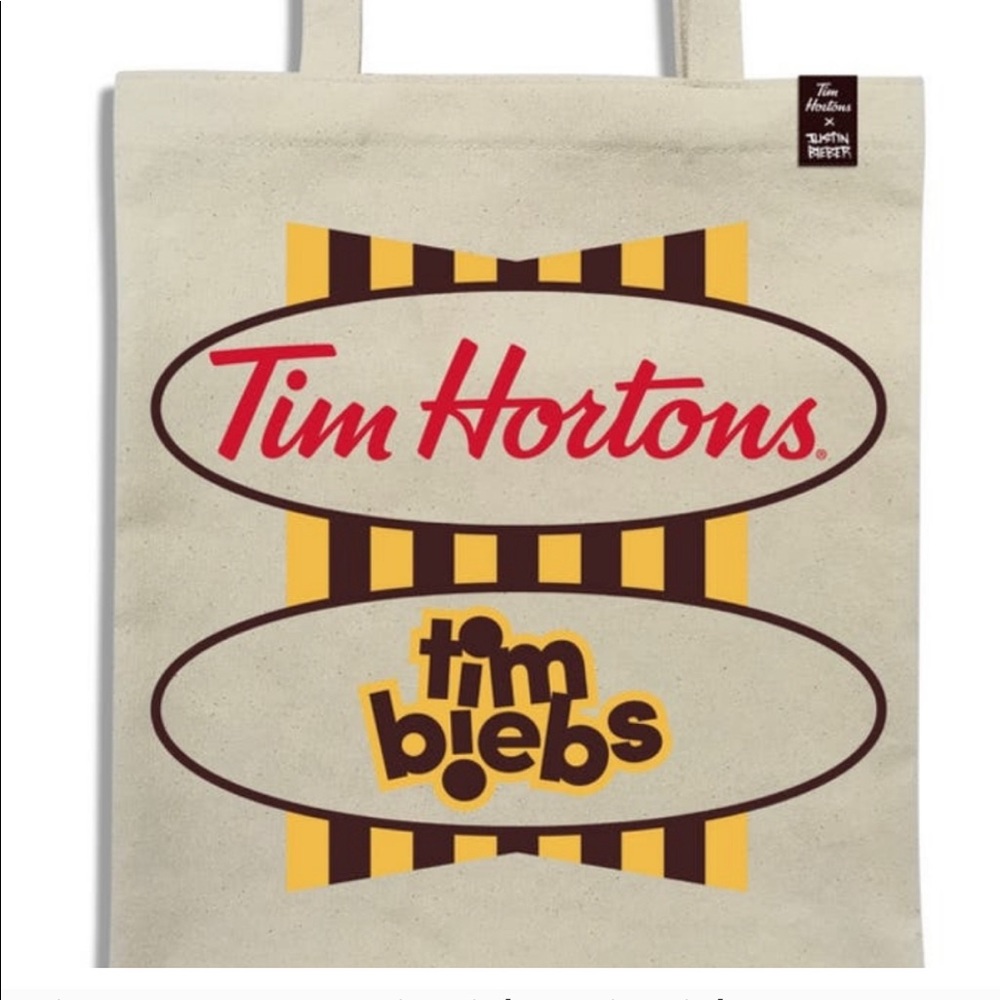 Limited Edition Justin Bieber x Tim Hortons Tote Bag